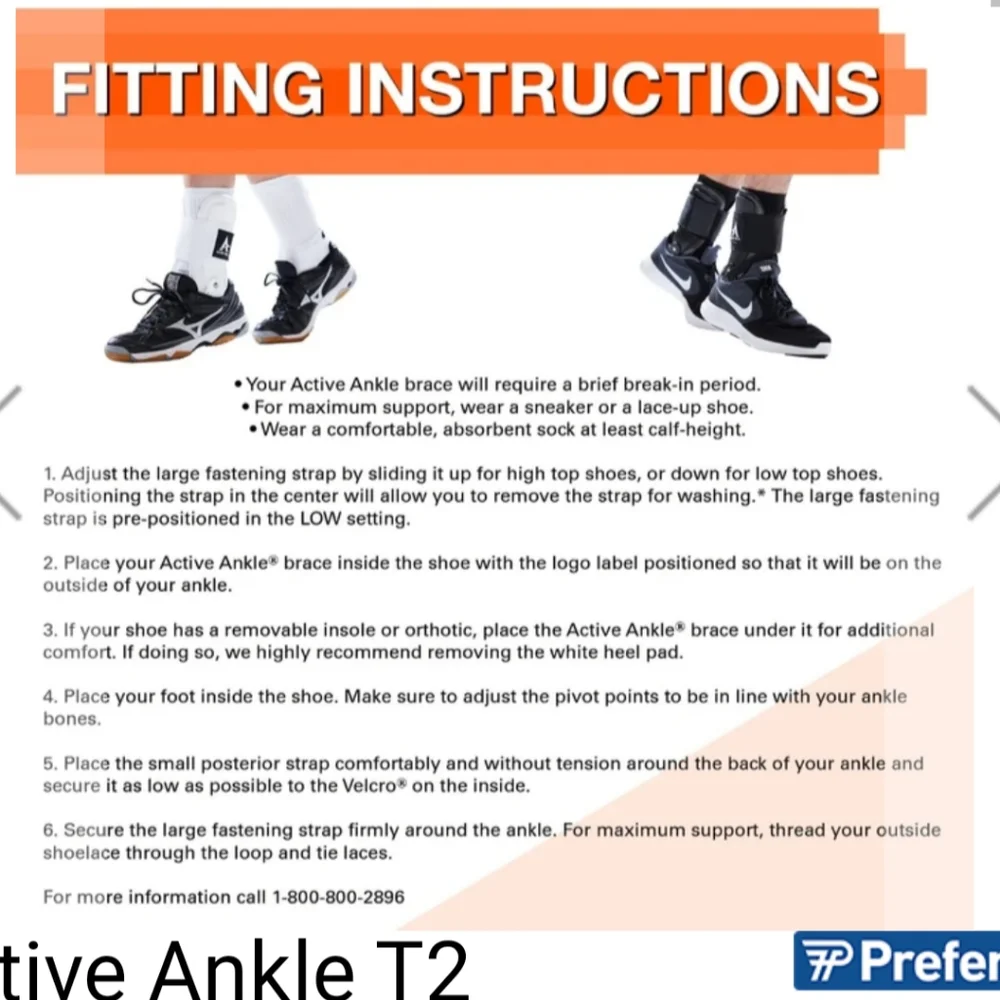 🚫 SOLD 🚫 2- NIB Active Ankle T2 Multi-sport Ankle Brace - Picture 10 of 12